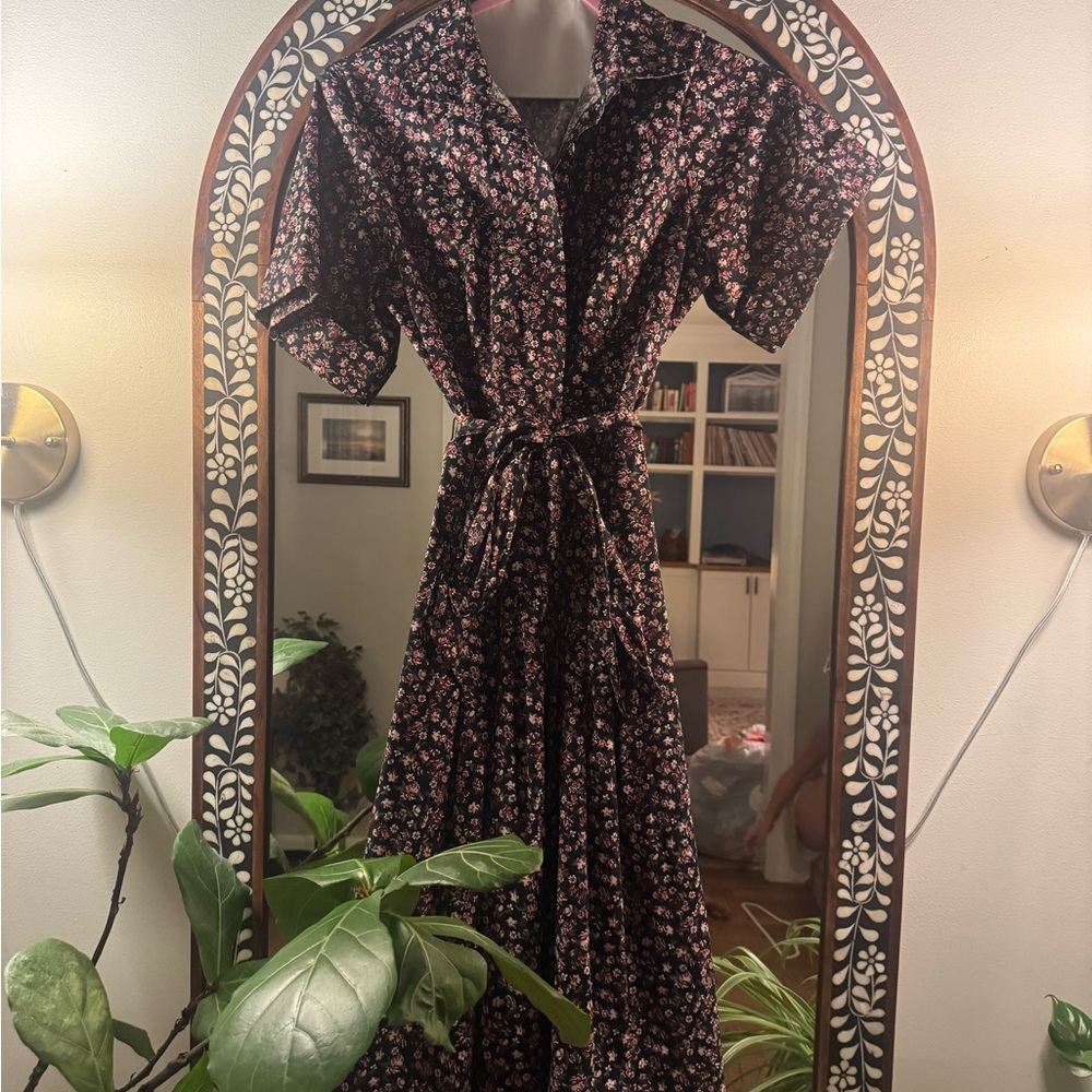 Brooks brothers Floral Black shirt Dress